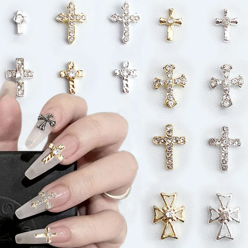 10pcs Cross Nail Charms Shiny Zircon Alloy Cross Nail Charm Nail Rhinestones Cross Nail Art Charms Nail Decorations for Nail Art
10pcs Cross Nail Charms Shiny Zircon Alloy Cross Nail Charm Nail Rhinestones Cross Nail Art Charms Nail Decorations for Nail Art