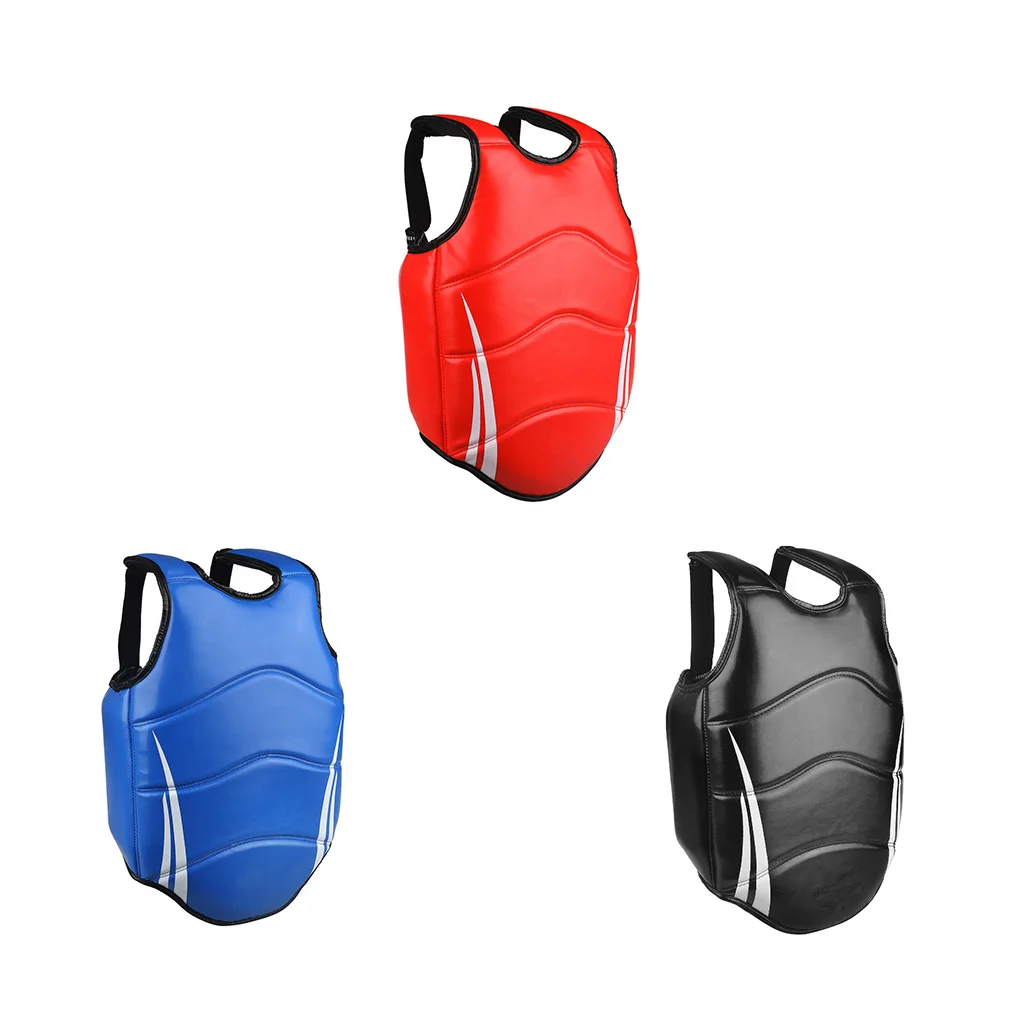 

Boxing Vest Body Protector Protective Gear Thicken Design Chest Guard Training Uniform Practical Kickbox Supplies Red