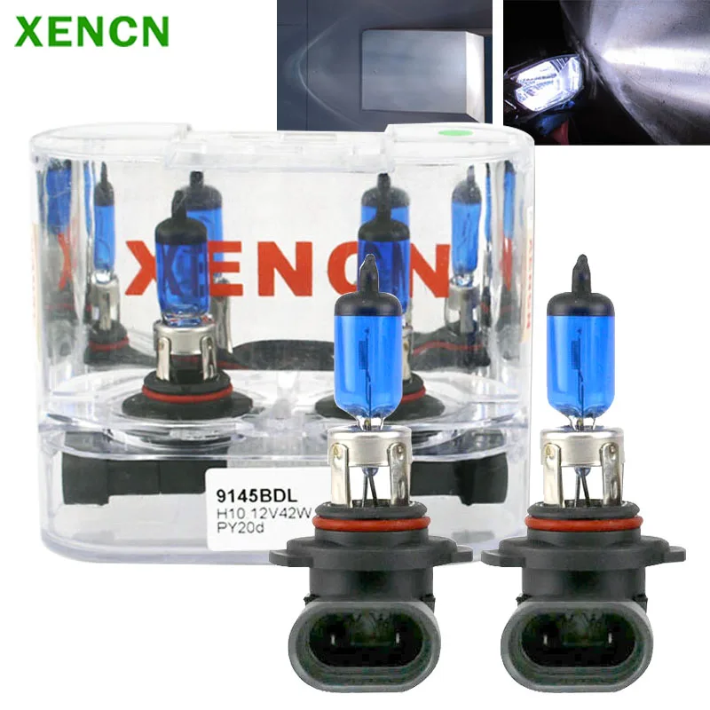 XENCN H10 Blue Diamond Light 9145 12V 42W PY20D Halogen HeadLamp 5300K Xenon Look Auto Fog Lamp Car Bulb OEM Quality, (1 Pair)
XENCN H10 Blue Diamond Light 9145 12V 42W PY20D Halogen HeadLamp 5300K Xenon Look Auto Fog Lamp Car Bulb OEM Quality, (1 Pair)