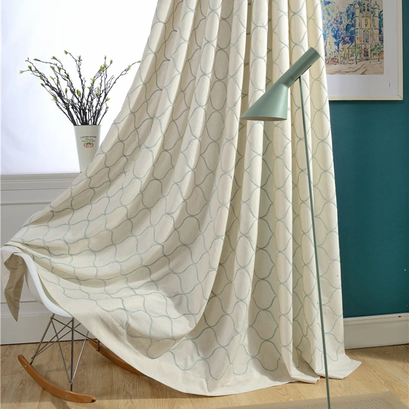 European Beige geometric Curtains for Living Room Bedroom Green Linen Window Curtain Treatments Drapes
European Beige geometric Curtains for Living Room Bedroom Green Linen Window Curtain Treatments Drapes