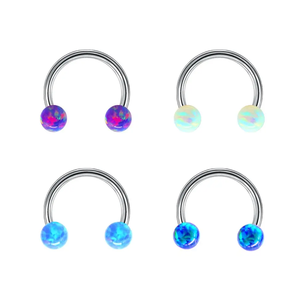 14G 16G G23 Titanium Horseshoe Piercing Opal Crystal Stone Nose Septum Rings Cartilage Tragus Helix Conch Piercing Body Jewelry
14G 16G G23 Titanium Horseshoe Piercing Opal Crystal Stone Nose Septum Rings Cartilage Tragus Helix Conch Piercing Body Jewelry