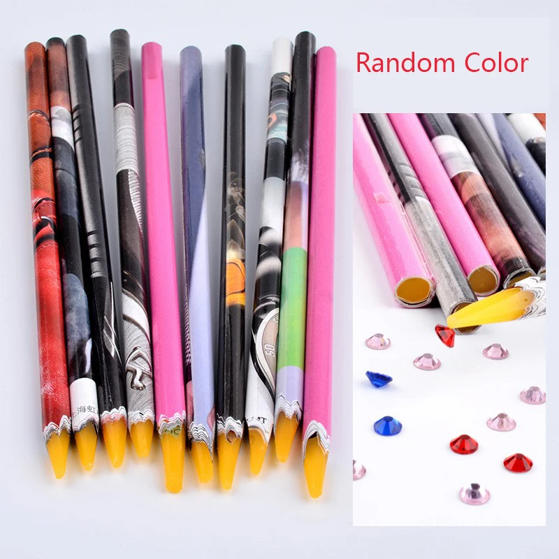 1Pcs Random Color Wax Dotting Pen Pencil Nail Art Tools Self-adhesive Rhinestones Gems Drilling Picking Picker Tips Tools
1Pcs Random Color Wax Dotting Pen Pencil Nail Art Tools Self-adhesive Rhinestones Gems Drilling Picking Picker Tips Tools