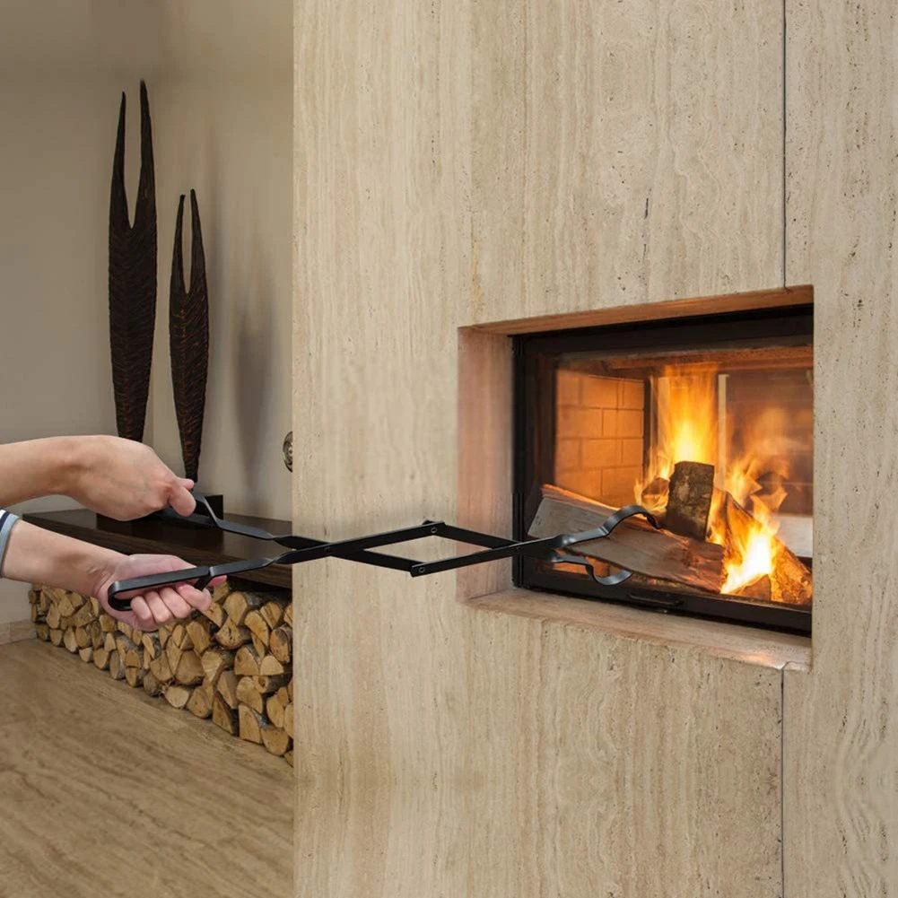 26\" Long Firewood Log Accessories Black Campfire Cast Iron Fire Tongs Fireplace Grabber Heavy Duty Replacement
26\" Long Firewood Log Accessories Black Campfire Cast Iron Fire Tongs Fireplace Grabber Heavy Duty Replacement