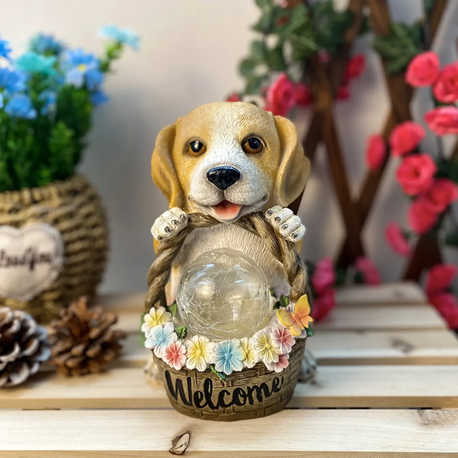 Ornament Vintage Ornament Set Vintage Christmas Ornament Solar Small Night Light Cute Dog Holding Flower Basket Ornaments
Ornament Vintage Ornament Set Vintage Christmas Ornament Solar Small Night Light Cute Dog Holding Flower Basket Ornaments
