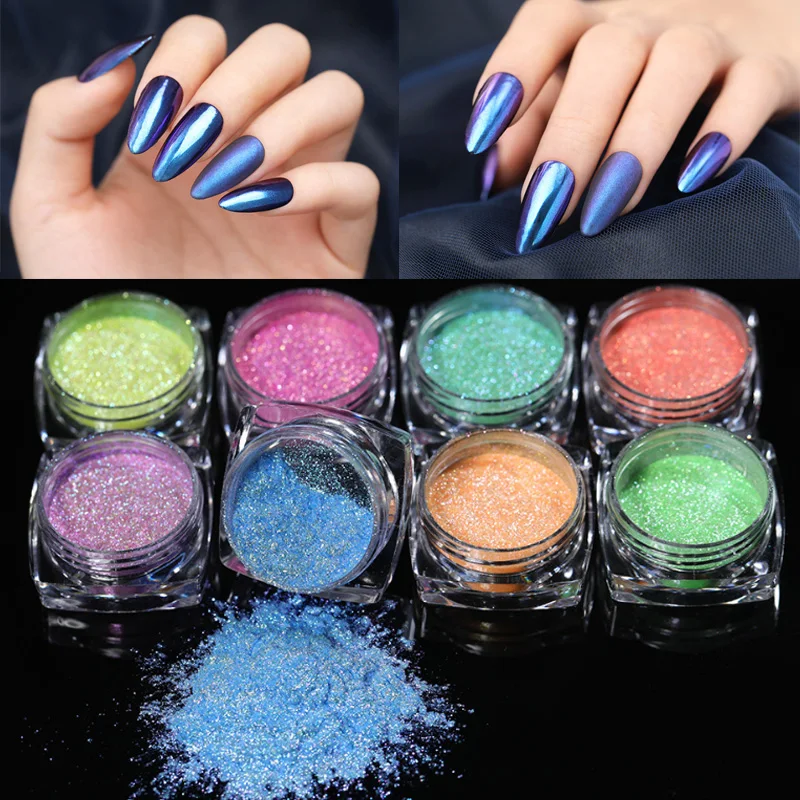 1 Box Nail Glitter Powder Mirror Pigment Holographic Laser Aurora Chameleon Manicure Dust DIY Shiny Chrome Nail Decoration 
1 Box Nail Glitter Powder Mirror Pigment Holographic Laser Aurora Chameleon Manicure Dust DIY Shiny Chrome Nail Decoration