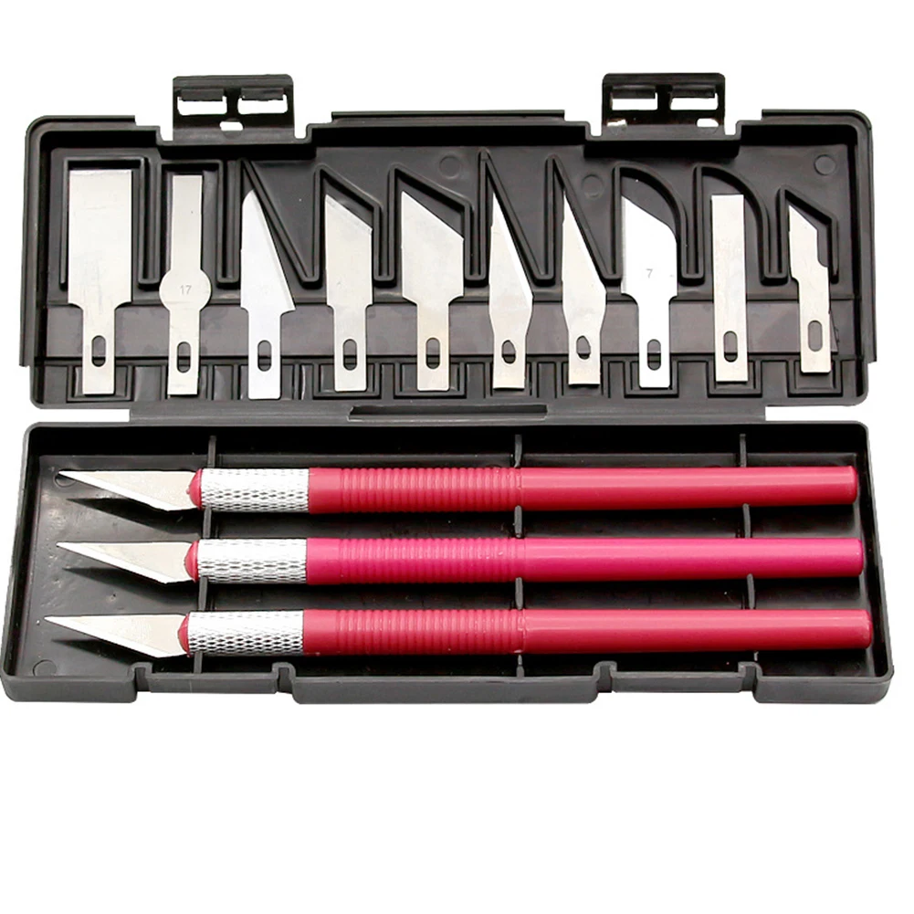 13Pcs Carving Cutter With Box Paper Cutter Metal Blade Wood Carving Knife Replace Non-Slip Art Engraving Cutter Blades Hand Tool
13Pcs Carving Cutter With Box Paper Cutter Metal Blade Wood Carving Knife Replace Non-Slip Art Engraving Cutter Blades Hand Tool