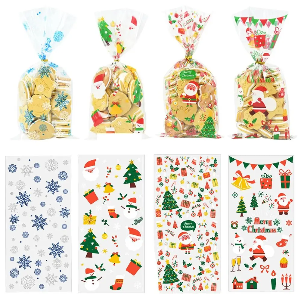 

Сувенирный подарок, снеговик, Санта-Клаус, целлофан, мешочек для конфет, сумка для хранения печенья, конфет для выпечки, конфет