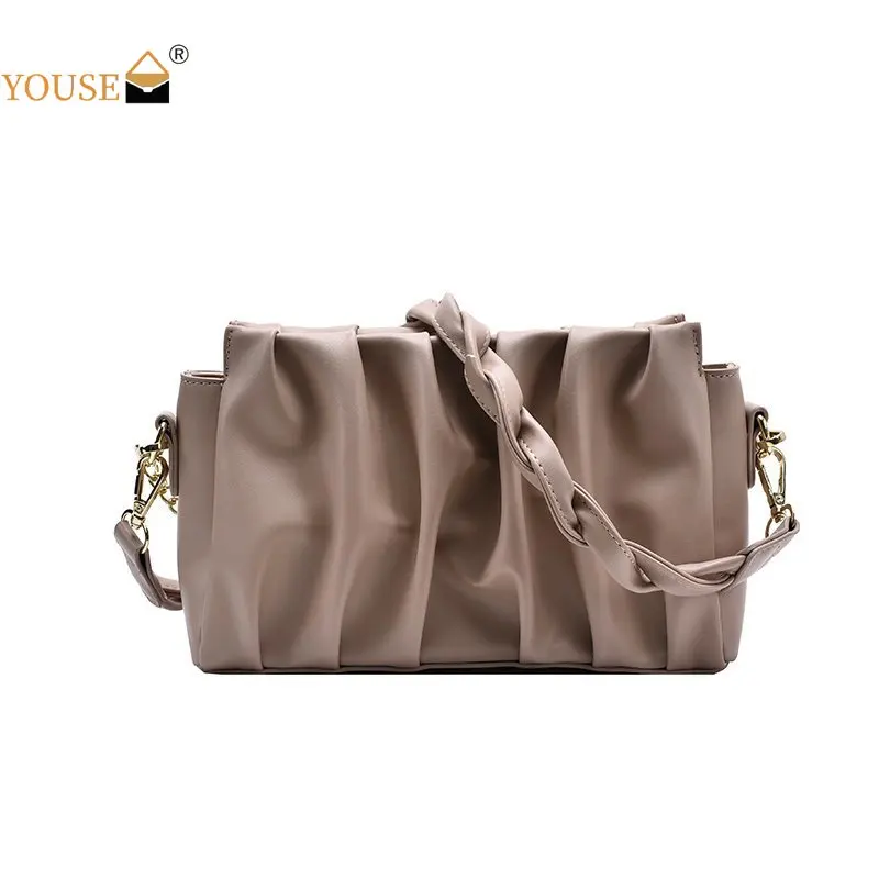 Folds Designer PU Leather Crossbody Bags For Women 2022 Solid Color Shoulder Handbags Female Trend Women's Branded Hand Bag
Folds Designer PU Leather Crossbody Bags For Women 2022 Solid Color Shoulder Handbags Female Trend Women's Branded Hand Bag