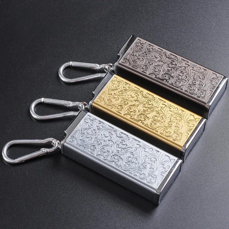 Pocket Outdoor Moisture-Proof Cigarette Box Can Cigarette Storage Fashion Portable Cigarette Metal Case Ashtray Keychain
Pocket Outdoor Moisture-Proof Cigarette Box Can Cigarette Storage Fashion Portable Cigarette Metal Case Ashtray Keychain