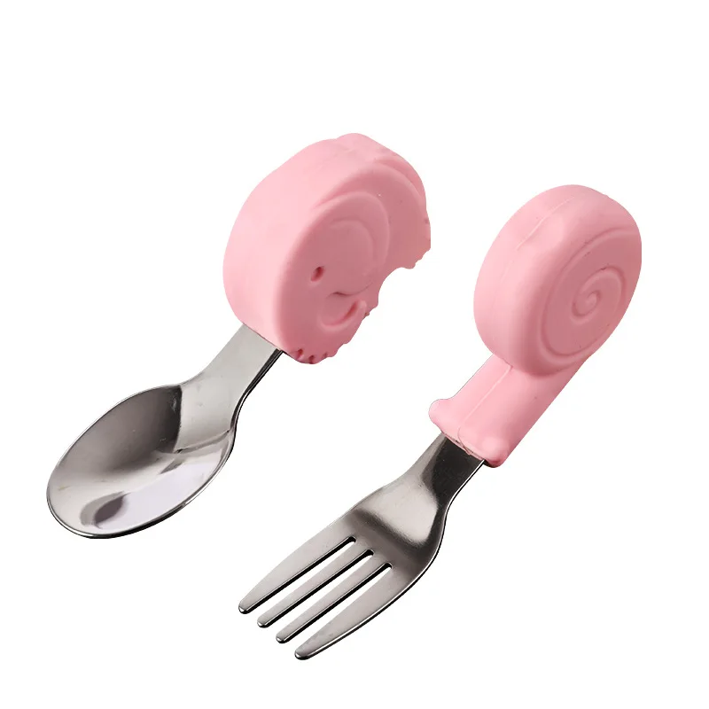 Cute Animal Design Baby Feeding Spoon Fork Stainless Steel Spoon and Fork with Silicone Handle Baby Training To Eat Spoon Fork
Cute Animal Design Baby Feeding Spoon Fork Stainless Steel Spoon and Fork with Silicone Handle Baby Training To Eat Spoon Fork