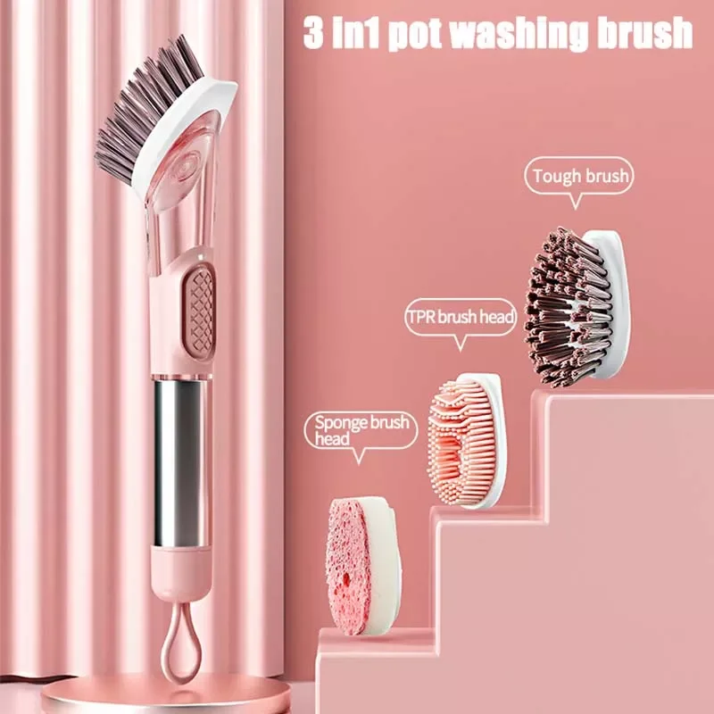 In 1 Kitchen Pot Brush Long Handle Cleaning Brush with Detachable Brush Sponge Dispenser Kitchen Tool with Liquid Pot Brush
In 1 Kitchen Pot Brush Long Handle Cleaning Brush with Detachable Brush Sponge Dispenser Kitchen Tool with Liquid Pot Brush