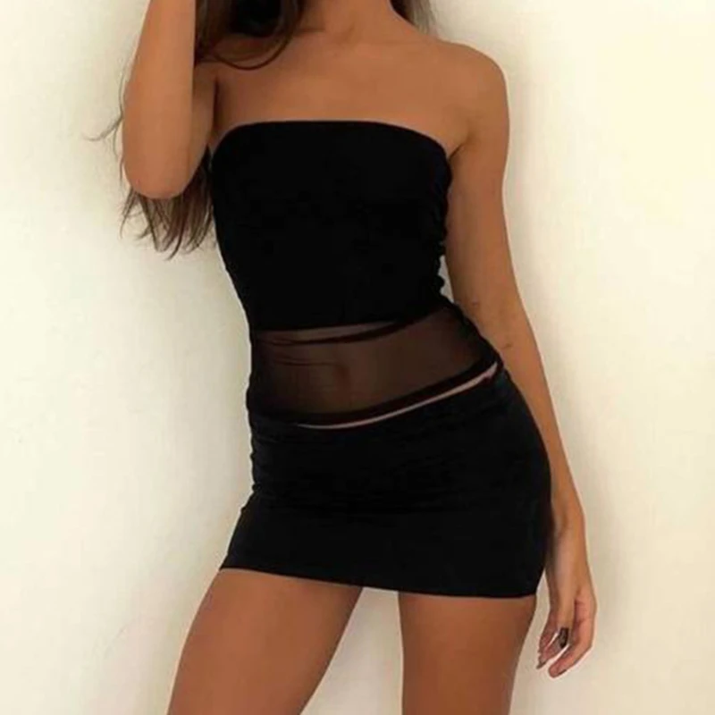 Sexy Women Skirts Suit 2 Pieces Summer Dress Bodycon Set Black Mesh Patchwork Tube Top And Mini Skirts
Sexy Women Skirts Suit 2 Pieces Summer Dress Bodycon Set Black Mesh Patchwork Tube Top And Mini Skirts