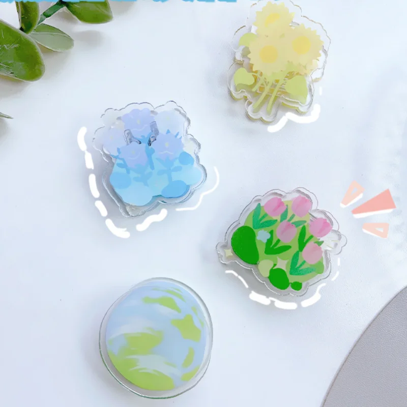 

Transparent Double-sided File Folder Acrylic Paper Clip File Sealing Clip Hand Account Clip Kawaii Stationery Cute Paper Clips