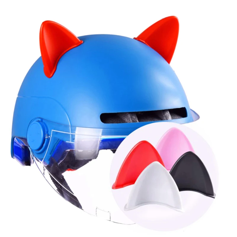 

2pcs Car Motorcycle Helmet Devil Horn Cute Cat Ears Decoration Motocross Full Face Off Road Helmet Decoration Car Accessories