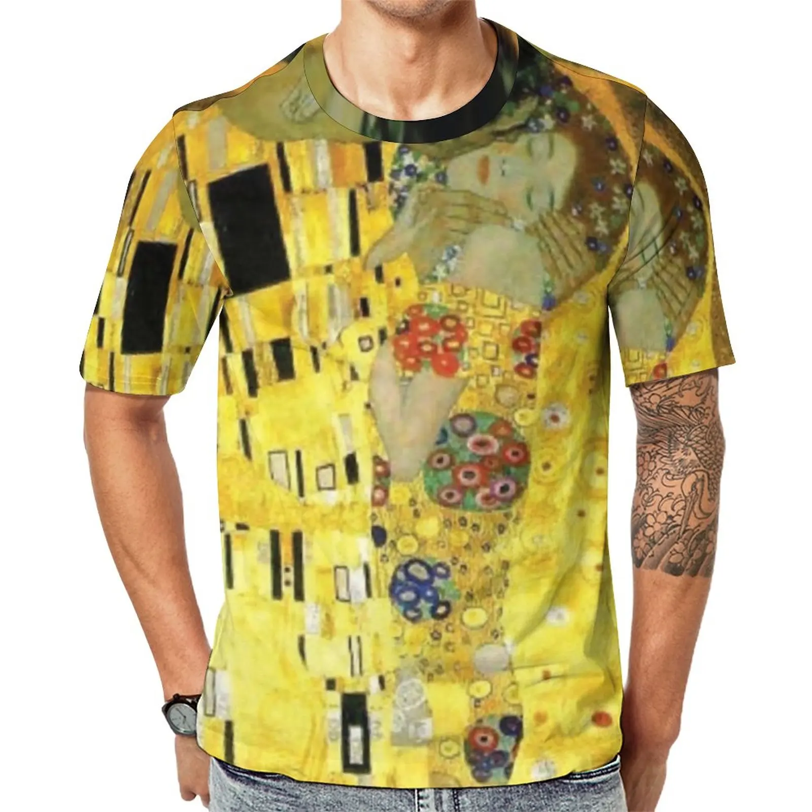 Gustav Klimt Art T-Shirt The Kiss Trending T Shirts Men Basic Tee Shirt Beach Short Sleeve Graphic Tops Plus Size 4XL 5XL
Gustav Klimt Art T-Shirt The Kiss Trending T Shirts Men Basic Tee Shirt Beach Short Sleeve Graphic Tops Plus Size 4XL 5XL