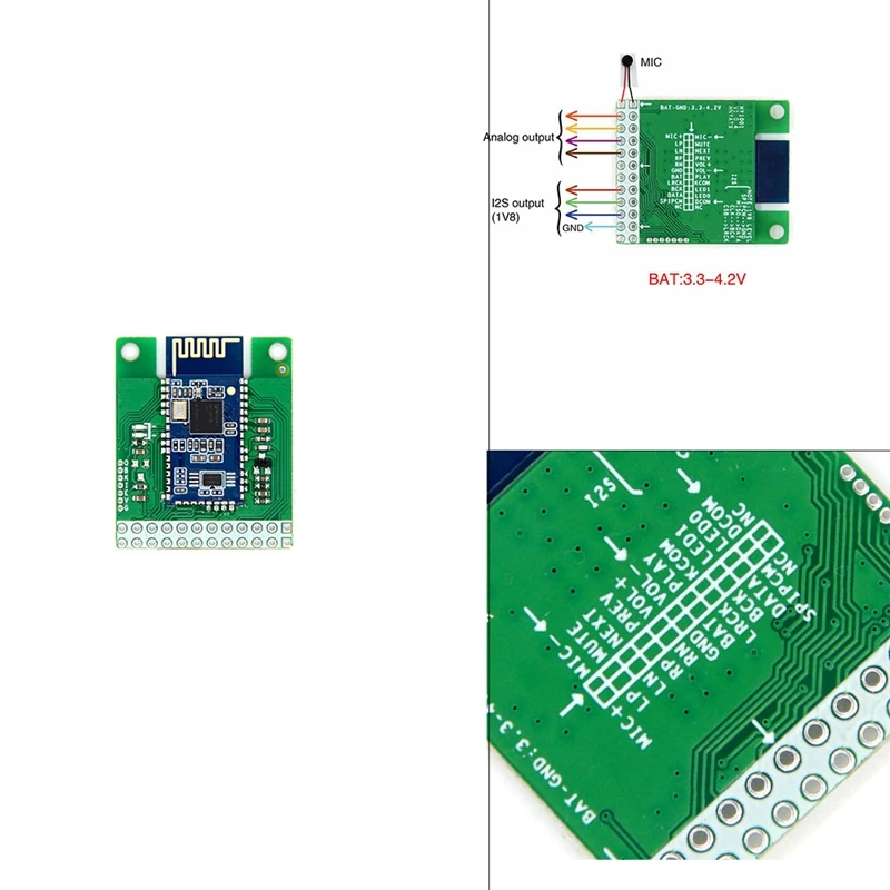 QCC3005 BT V5.0 маломощный BT аудио модуль APTX Сжатие без потерь аналоговый выход I2S
QCC3005 BT V5.0 маломощный BT аудио модуль APTX Сжатие без потерь аналоговый выход I2S