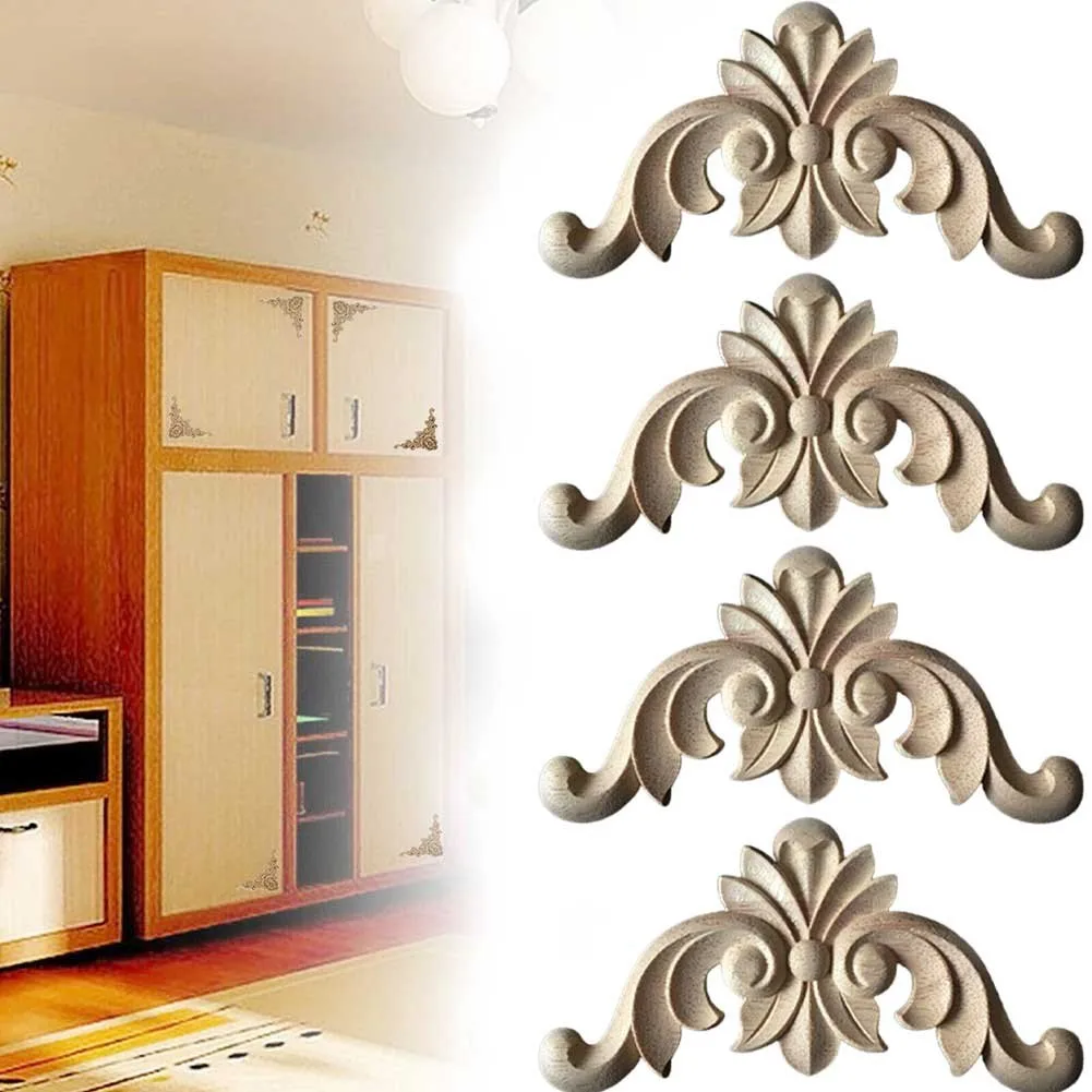 4x Wooden Carved Corner Onlay Furniture Applique Mouldings Decal DIY Wood Applique Door Furniture Woodcarving Decorative
4x Wooden Carved Corner Onlay Furniture Applique Mouldings Decal DIY Wood Applique Door Furniture Woodcarving Decorative
