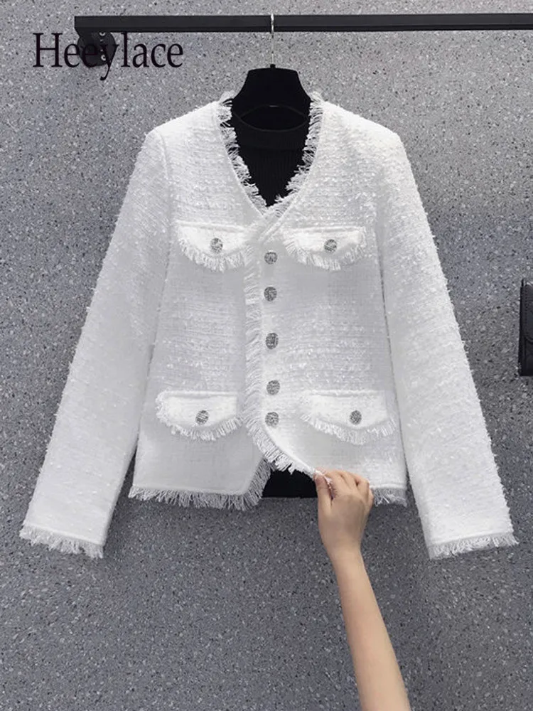 Office Ladies Elegant French Vinatge Tweed Coats For Women Long Sleeve Retro Fragrance High Quality Overcoat Women Clothing 2022
Office Ladies Elegant French Vinatge Tweed Coats For Women Long Sleeve Retro Fragrance High Quality Overcoat Women Clothing 2022