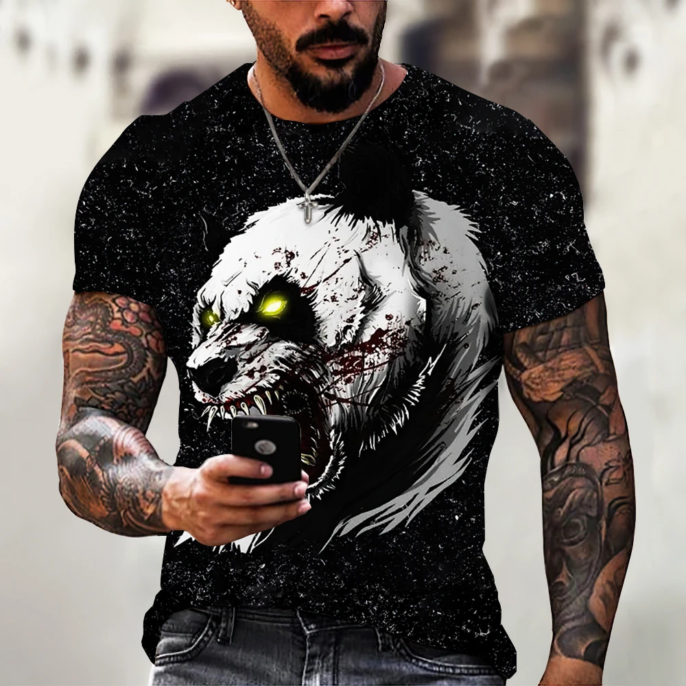 Summer New Fashion Men's Printed T-shirt Cool 3d Chinese Panda Short-sleeved T-shirt Men's Casual Clothing Streetwear Hip-hop
Summer New Fashion Men's Printed T-shirt Cool 3d Chinese Panda Short-sleeved T-shirt Men's Casual Clothing Streetwear Hip-hop