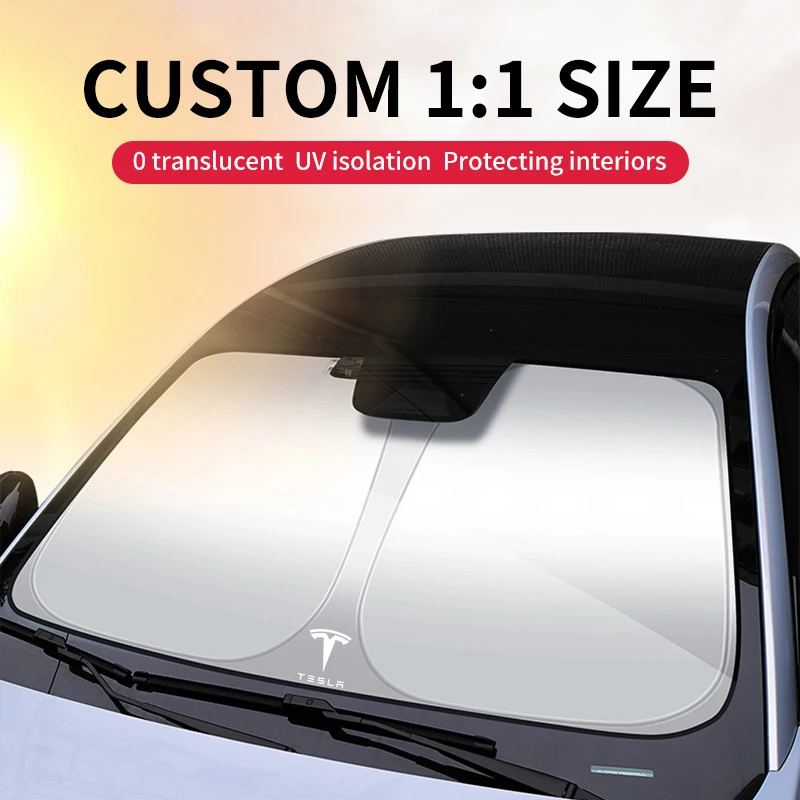 Car Windshield Sun Shade Blocks UV Rays Sun Visor Protector Foldable Sun Front Window Sunshade For Tesla Model 3 Model S Model X
Car Windshield Sun Shade Blocks UV Rays Sun Visor Protector Foldable Sun Front Window Sunshade For Tesla Model 3 Model S Model X