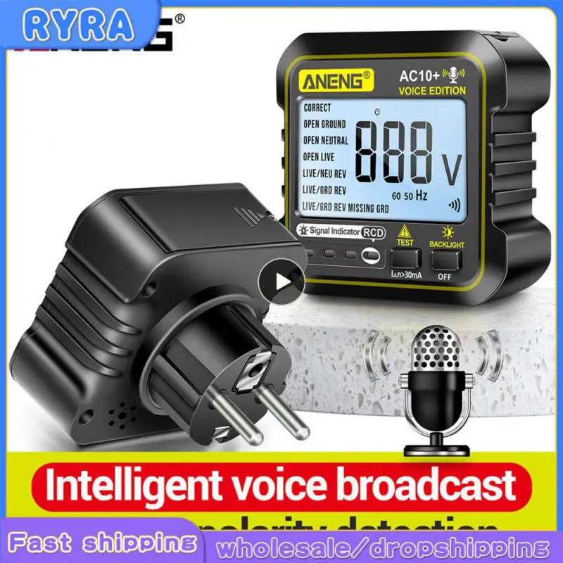 Rcd 220v Phase Detector Leakage Protection Multi-function Plug Detector Home Tools Electroscope Smart Voice Socket Tester
Rcd 220v Phase Detector Leakage Protection Multi-function Plug Detector Home Tools Electroscope Smart Voice Socket Tester