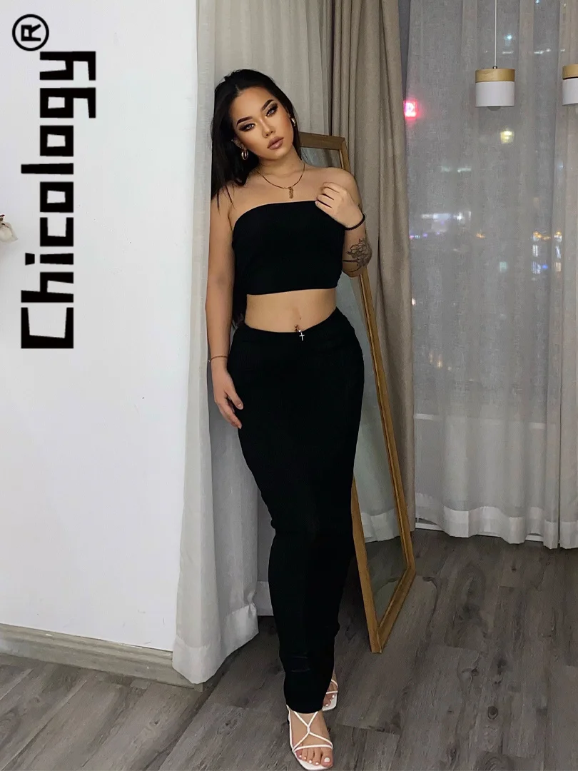 Chicology 2022 Women 2 Pieces Set Solid Strapless Tube Crop Top Midi Skirt Slim Ruched Sexy Party Streetwear Summer Outfits
Chicology 2022 Women 2 Pieces Set Solid Strapless Tube Crop Top Midi Skirt Slim Ruched Sexy Party Streetwear Summer Outfits