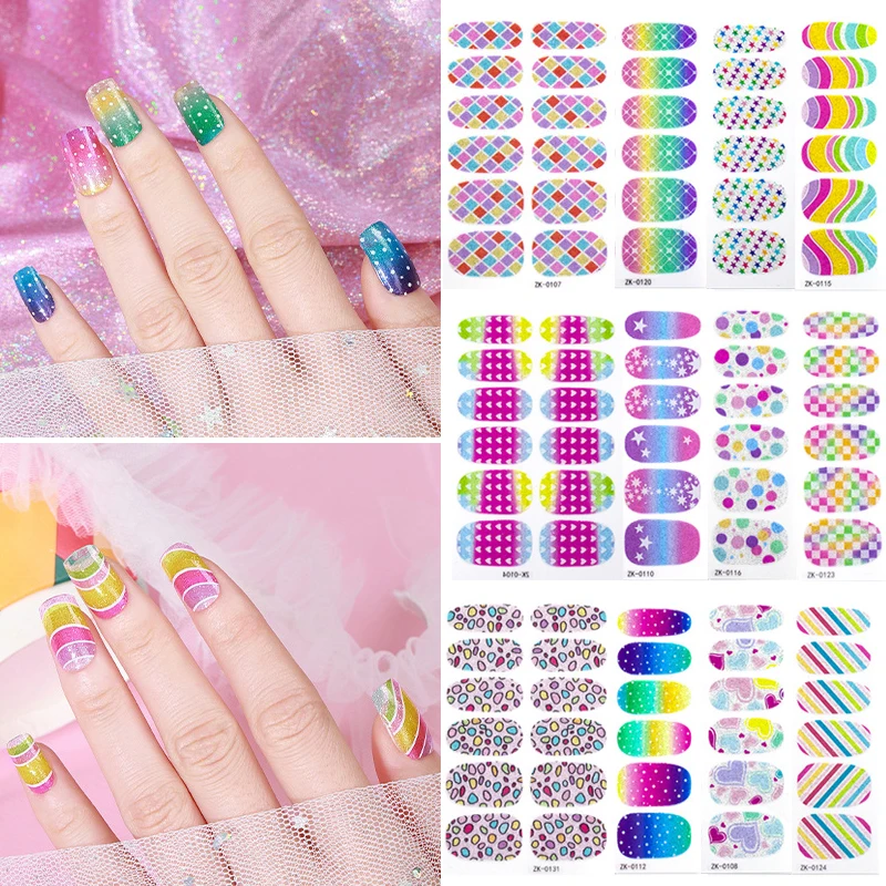Nail Decal 12 Nail Tips Nail Stickers 3D Glitter Foil Nail Art Full Nail Wraps DIY Manicure Full Cover Self-adhesive Waterproof 
Nail Decal 12 Nail Tips Nail Stickers 3D Glitter Foil Nail Art Full Nail Wraps DIY Manicure Full Cover Self-adhesive Waterproof