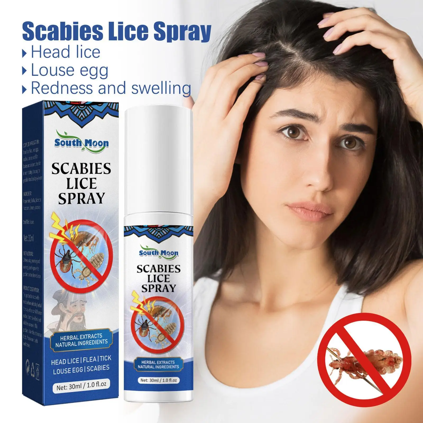 1 PCS Pubic Lice Antibacterial Scabies Spray Removal And Care Water Anti-bacterial Spray Lice Scalp Liquid Anti-itch Eggs H9T7
1 PCS Pubic Lice Antibacterial Scabies Spray Removal And Care Water Anti-bacterial Spray Lice Scalp Liquid Anti-itch Eggs H9T7