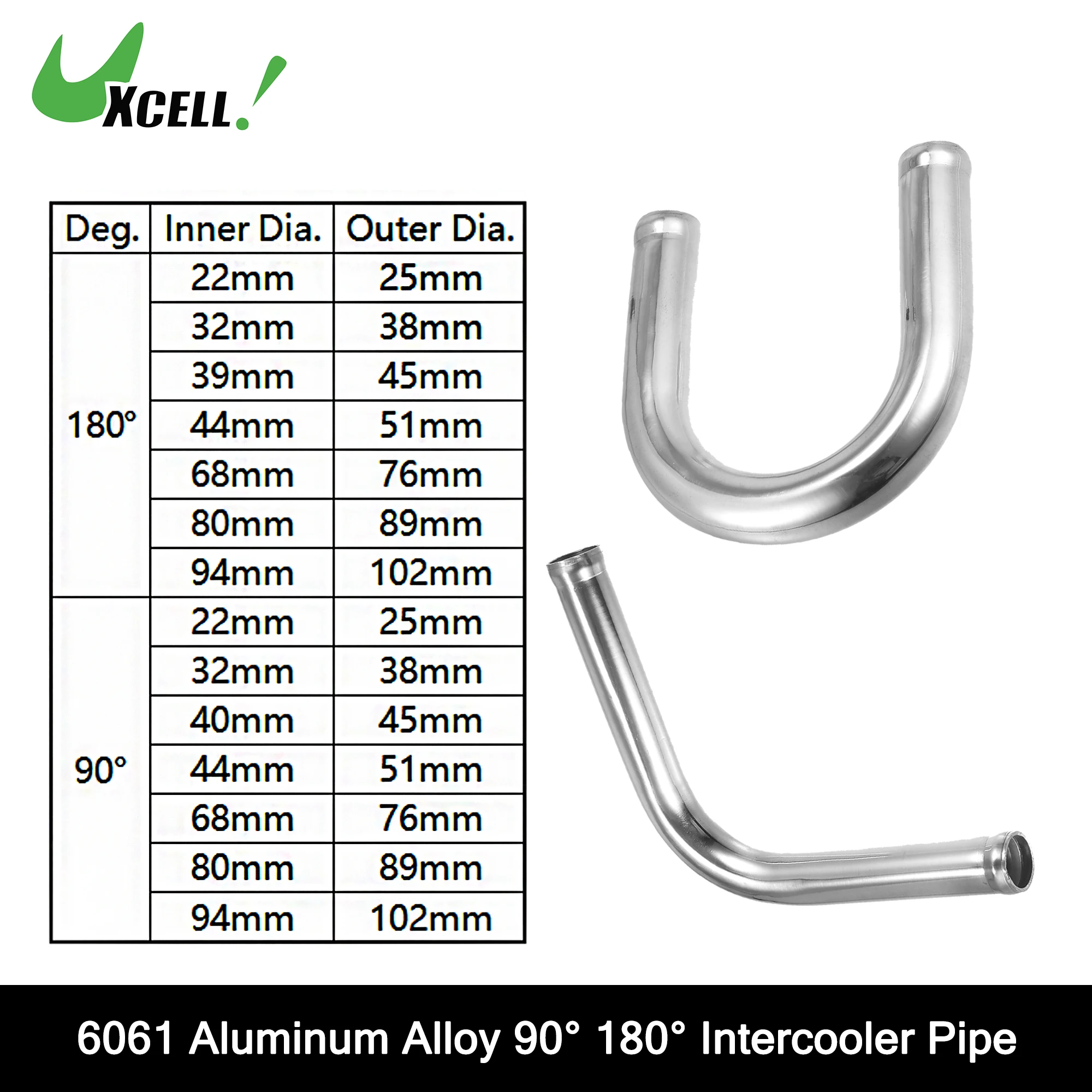 UXCELL OD 38mm 45mm 51mm 63mm 76mm Length 100mm Aluminum Alloy Intercooler Pipe 90 180 Degree Bend Elbow Air Intake Tube
UXCELL OD 38mm 45mm 51mm 63mm 76mm Length 100mm Aluminum Alloy Intercooler Pipe 90 180 Degree Bend Elbow Air Intake Tube