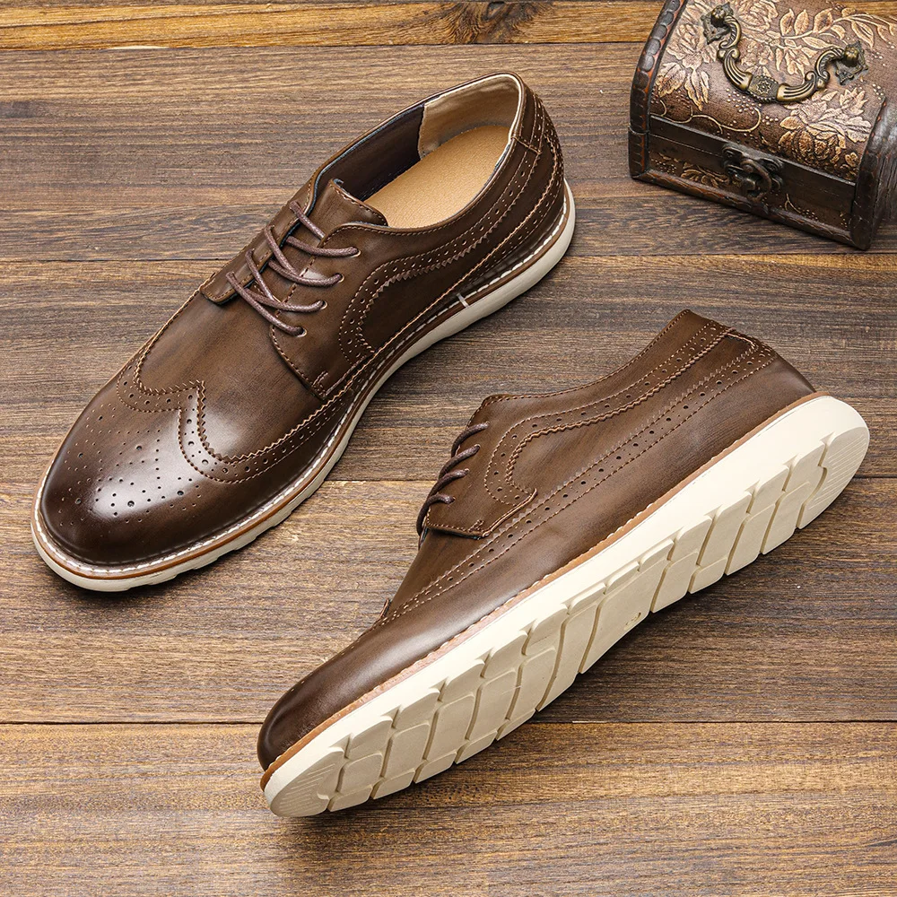 Men Formal Dress Leather Shoes Casual Fashion Comfortable Sneakers Lace-up Anti-slip Business Footwear Zapatos Hombre De Vestir
Men Formal Dress Leather Shoes Casual Fashion Comfortable Sneakers Lace-up Anti-slip Business Footwear Zapatos Hombre De Vestir