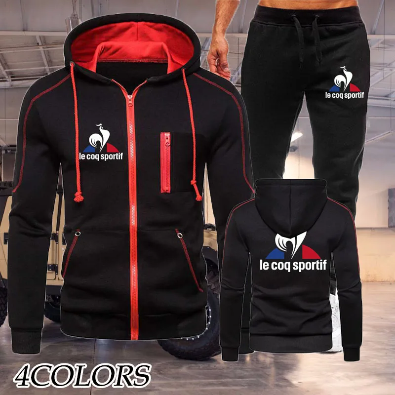 2022 Men's Lecop Print Tracksuits Spring Fall Zipper Hoodie and Jogging Pants Solid Color Running Suit Windproof Leisure Sets
2022 Men's Lecop Print Tracksuits Spring Fall Zipper Hoodie and Jogging Pants Solid Color Running Suit Windproof Leisure Sets