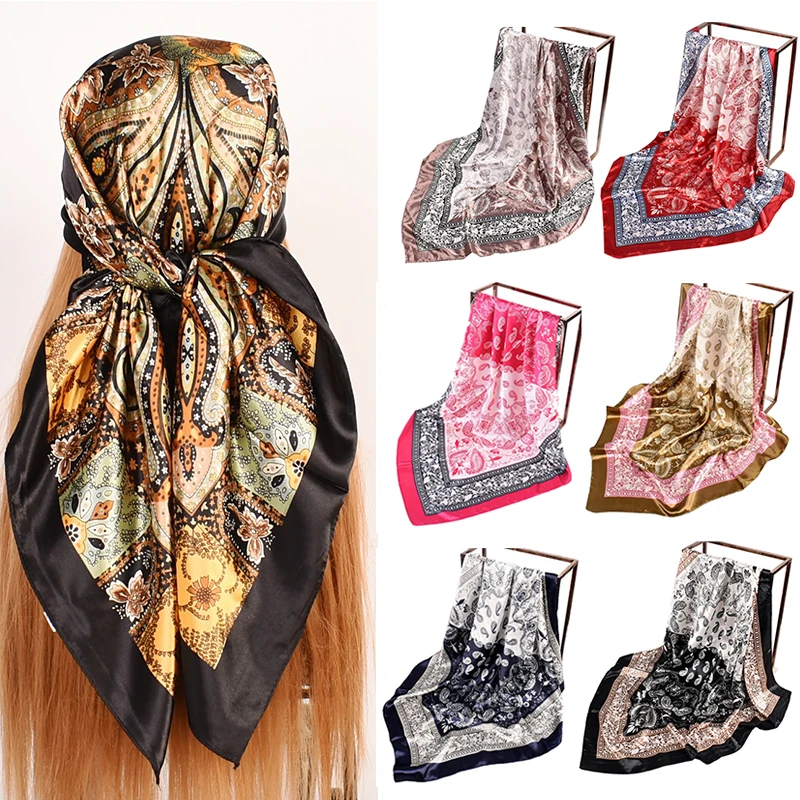 90x90cm Square Scarf Fashion Boho Style Female Bandana Neck Scarf Office Hair Band Hand Kerchief Shawl Wrap Soft Headwear
90x90cm Square Scarf Fashion Boho Style Female Bandana Neck Scarf Office Hair Band Hand Kerchief Shawl Wrap Soft Headwear