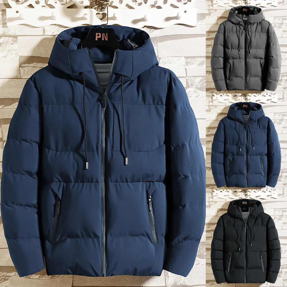 2022 Men Winter Windproof Hooded Parka Jackets Solid Color Casual Warm Thick Coat Mens Parkas Fashion Zipper Bread Clothes Coats
2022 Men Winter Windproof Hooded Parka Jackets Solid Color Casual Warm Thick Coat Mens Parkas Fashion Zipper Bread Clothes Coats