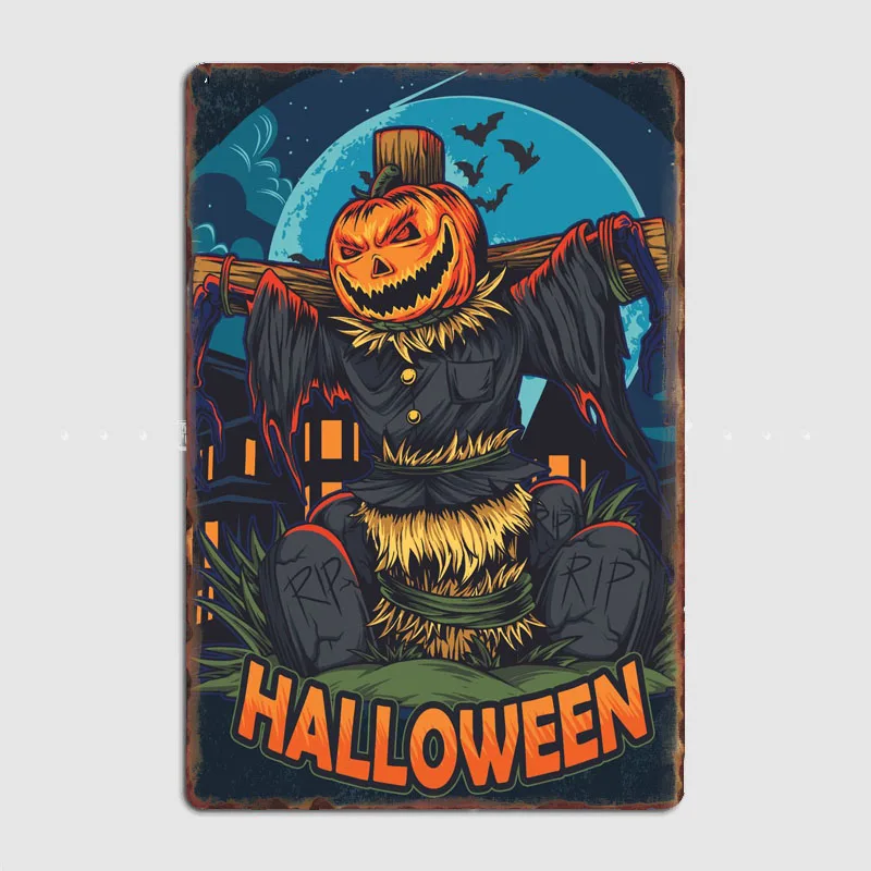 Pumpkin Art Halloween Crow Poster Metal Poster Retro Garage Living Room Halloween Decoration Wall Custom Tin Vintage Home Decor
Pumpkin Art Halloween Crow Poster Metal Poster Retro Garage Living Room Halloween Decoration Wall Custom Tin Vintage Home Decor