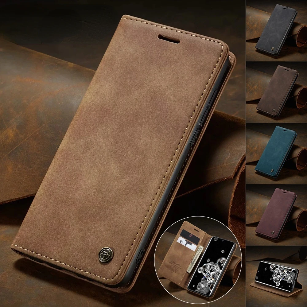 

Leather Flip Cover for Samsung A71 A51 A70 A50 A40 A30 A20 A10 Wallet Case S21 5G S20 Ultra Note 10 Plus S10 S10e S9 S8 S7