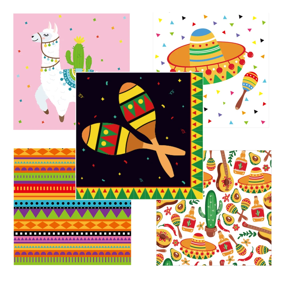 20pcs/set Retro Mexican Cartoon Alpaca Summer Birthday Party Disposable Paper Napkins Tissues Baby Shower Party Tableware Sets
20pcs/set Retro Mexican Cartoon Alpaca Summer Birthday Party Disposable Paper Napkins Tissues Baby Shower Party Tableware Sets