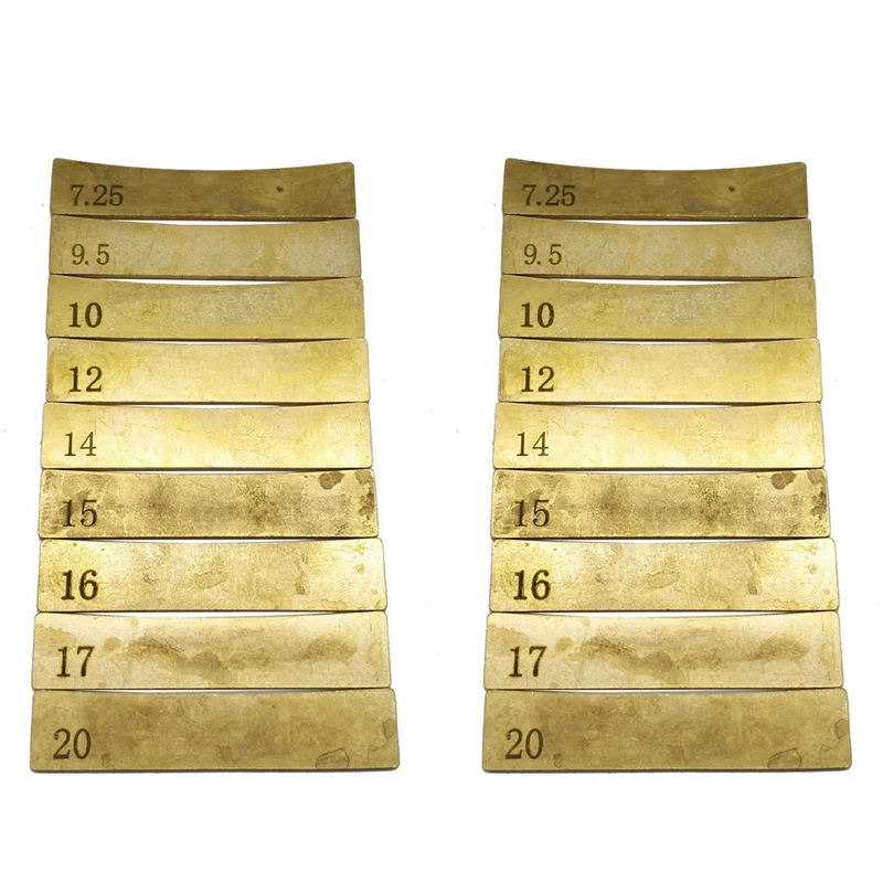18X Electric Guitar Bass Radius Fingerboard Fret Press Caul Insert 7.25/9.5/10/12/14/15/16/17/20 Arc Pressure Wire Tool
18X Electric Guitar Bass Radius Fingerboard Fret Press Caul Insert 7.25/9.5/10/12/14/15/16/17/20 Arc Pressure Wire Tool