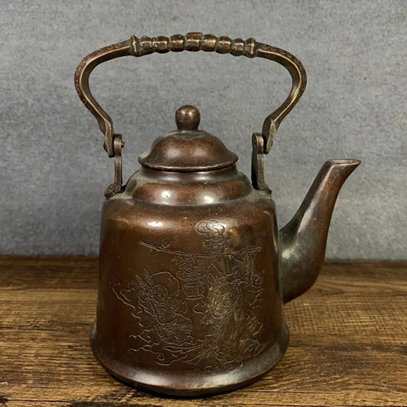New Creative Chinese Teapot Handmade Hot Water Kettle Tea Copper Wine Pot Old Wine Set Antique Burn Kettle Vintage Tea Ceremony
New Creative Chinese Teapot Handmade Hot Water Kettle Tea Copper Wine Pot Old Wine Set Antique Burn Kettle Vintage Tea Ceremony