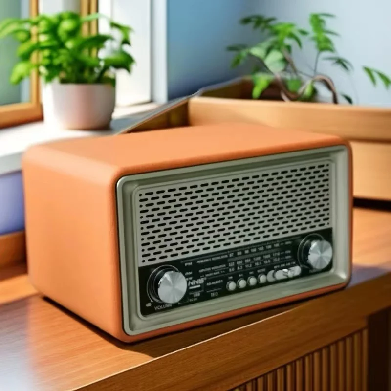 Деревянный ретро Bluetooth-динамик многодиапазонный FM-радио портативный уличный