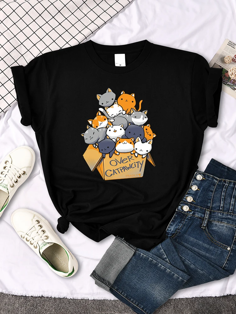 Womany Cats Gathered In The Printing Woman Tshirt Leisure Creativity T Shirt Summer Newtop Crewneck Breathable Woman T Shirts
Womany Cats Gathered In The Printing Woman Tshirt Leisure Creativity T Shirt Summer Newtop Crewneck Breathable Woman T Shirts