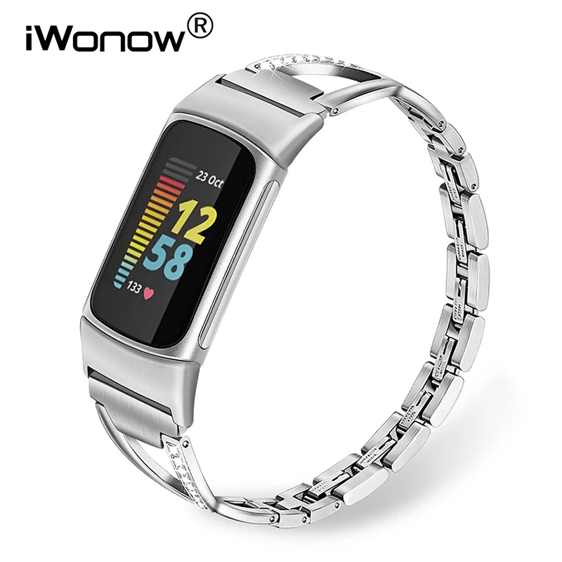 Stainless Steel & Diamond Watch Band for Fitbit Charge 5 Women Watchband Jewelry Strap Replacement Bracelet
Stainless Steel & Diamond Watch Band for Fitbit Charge 5 Women Watchband Jewelry Strap Replacement Bracelet