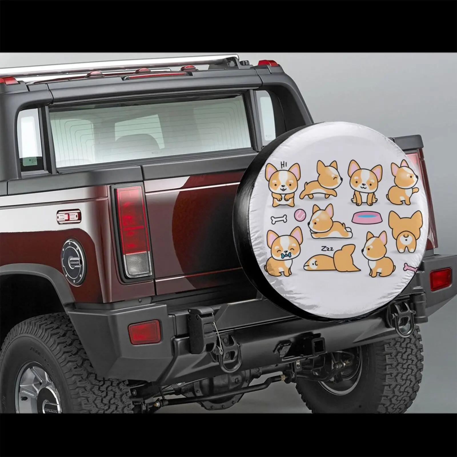 Cute Little Animal Corgi Tire Accessories Polyester Car Wheel Cap 4pcs Spare Tire Cover Case
Cute Little Animal Corgi Tire Accessories Polyester Car Wheel Cap 4pcs Spare Tire Cover Case