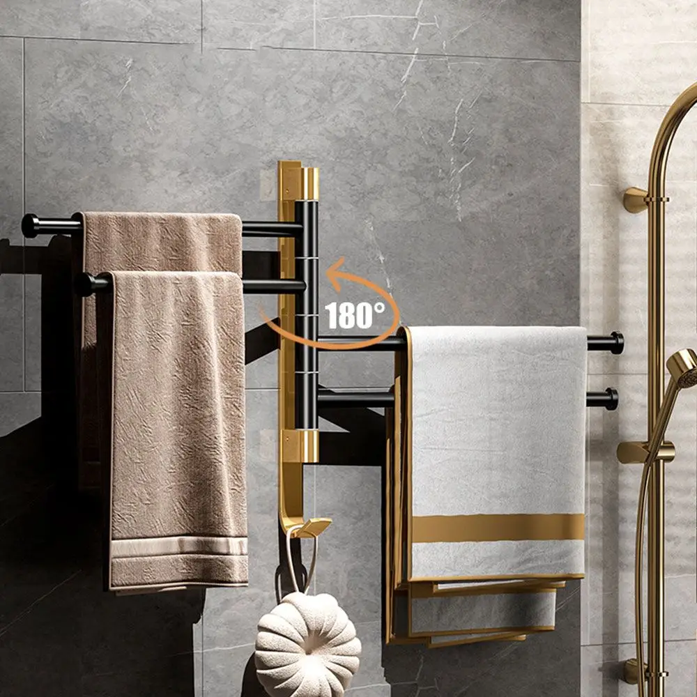 Black 2/3/4/5-Arm Swing Hanger Bar Rack Tower Hanger Swivel Hand Towel Holder Wall Mounted
Black 2/3/4/5-Arm Swing Hanger Bar Rack Tower Hanger Swivel Hand Towel Holder Wall Mounted
