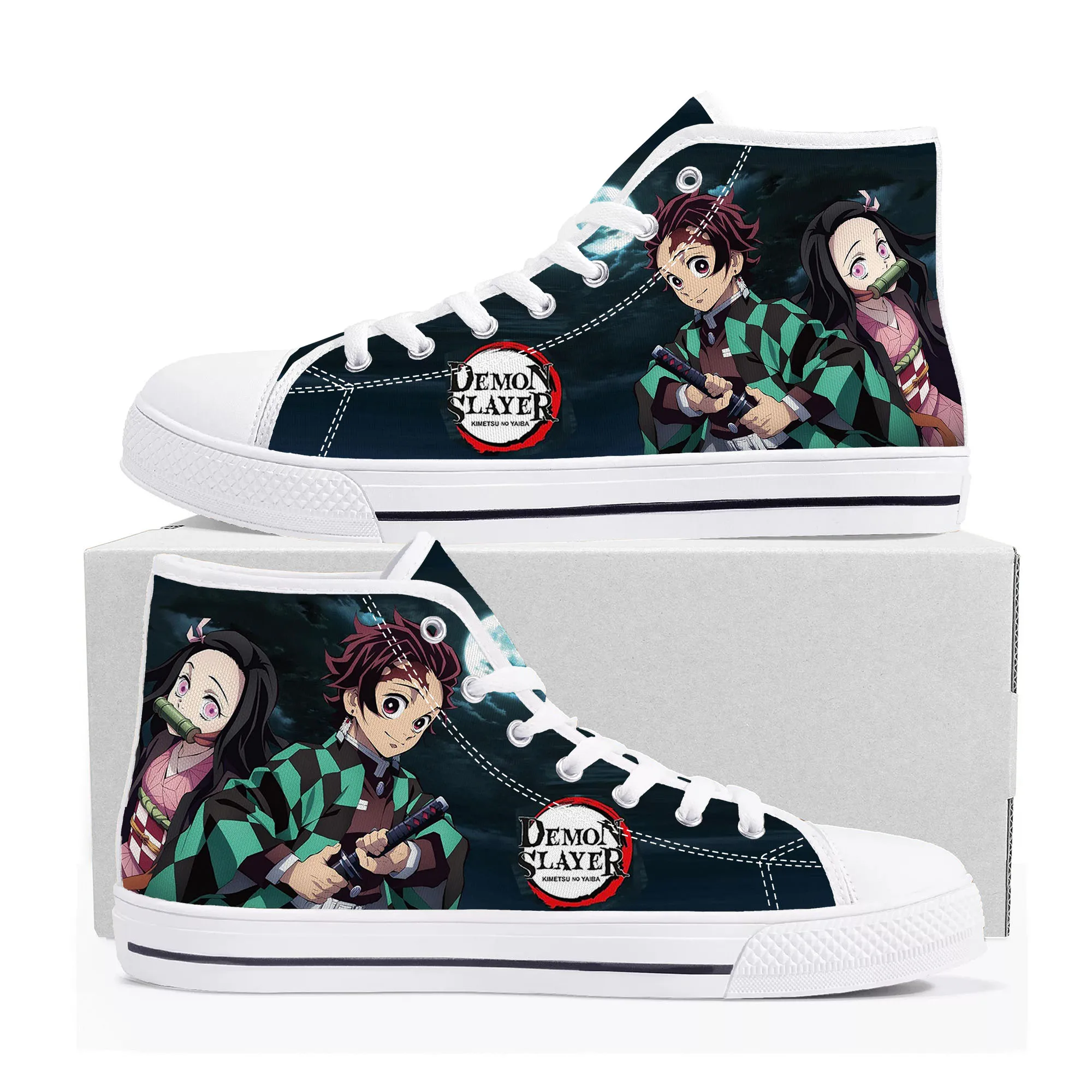 Anime Demon Slayer kimetsu no yaiba High Top Sneakers Mens Womens Teenager Canvas Sneaker Casual Couple Shoes Custom Shoe 
Anime Demon Slayer kimetsu no yaiba High Top Sneakers Mens Womens Teenager Canvas Sneaker Casual Couple Shoes Custom Shoe