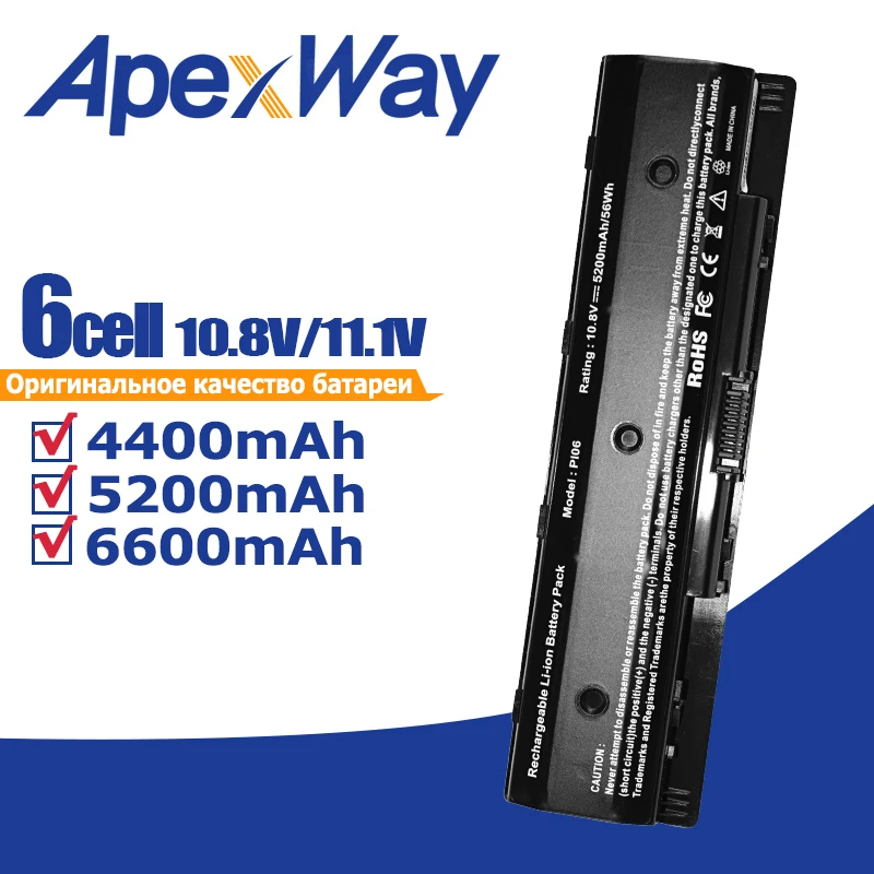 Apexway PI06 Laptop Battery for HP Pavilion 14 15 Envy 17 17t 17z HSTNN-DB4N HSTNN-DB4O HSTNN-LB4O 710417-001 710416-001 PI09
Apexway PI06 Laptop Battery for HP Pavilion 14 15 Envy 17 17t 17z HSTNN-DB4N HSTNN-DB4O HSTNN-LB4O 710417-001 710416-001 PI09