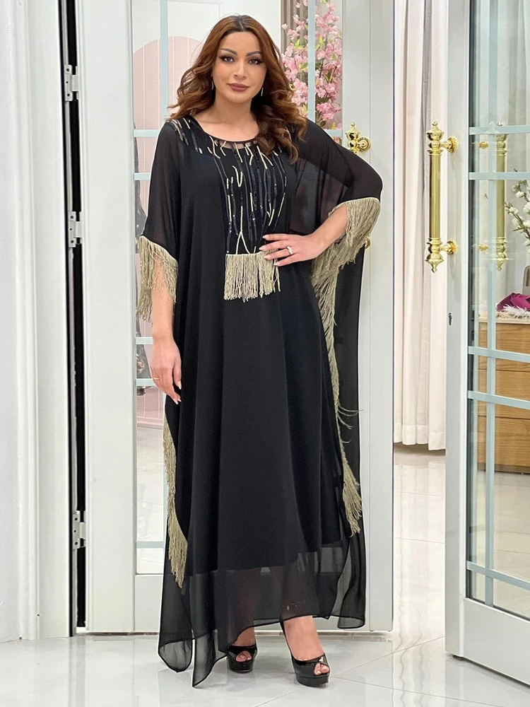 Africa Women Muslim Abaya Dress Set Tassel India Abayas Sequins Dubai Turkey Morocco Kaftan Robe Longue Vestidos Largos 2022
Africa Women Muslim Abaya Dress Set Tassel India Abayas Sequins Dubai Turkey Morocco Kaftan Robe Longue Vestidos Largos 2022