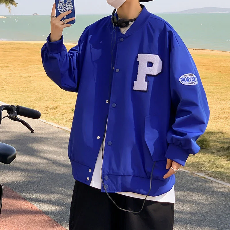 NoEstaMal New Men's Letter Embroidery Icon Baseball Set Jackets Fashion Klein Blue Men Coats Korean Style Loose Male Outerwears
NoEstaMal New Men's Letter Embroidery Icon Baseball Set Jackets Fashion Klein Blue Men Coats Korean Style Loose Male Outerwears