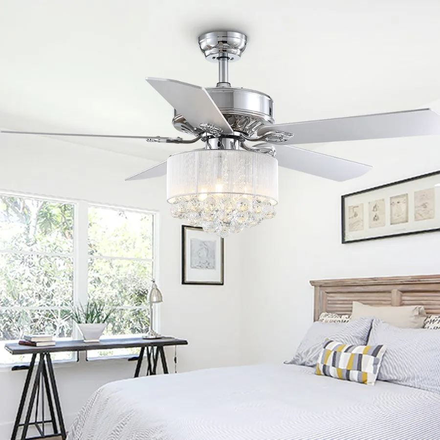 52 Inch New Fan Lamp Modern Gauze Cover Crystal Wood Leaf Ceiling Fan Light Remote Control DC Fan Crystal Chandelier
52 Inch New Fan Lamp Modern Gauze Cover Crystal Wood Leaf Ceiling Fan Light Remote Control DC Fan Crystal Chandelier