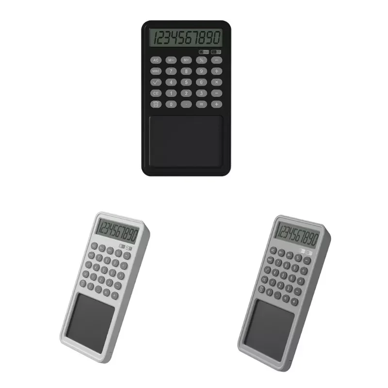 

Calculator 12-Digit Desk Calculators with Writing Tablet Mute Portable Desktop Multi-Functional for Notepad Memo