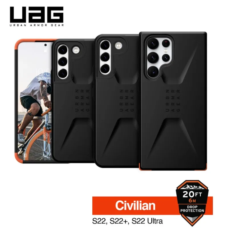 

Original UAG CIVILIAN Military Spec Case For Samsung Galaxy S22 Ultra S22 PLUS S22+ Protective Cover Rugged Shockproof